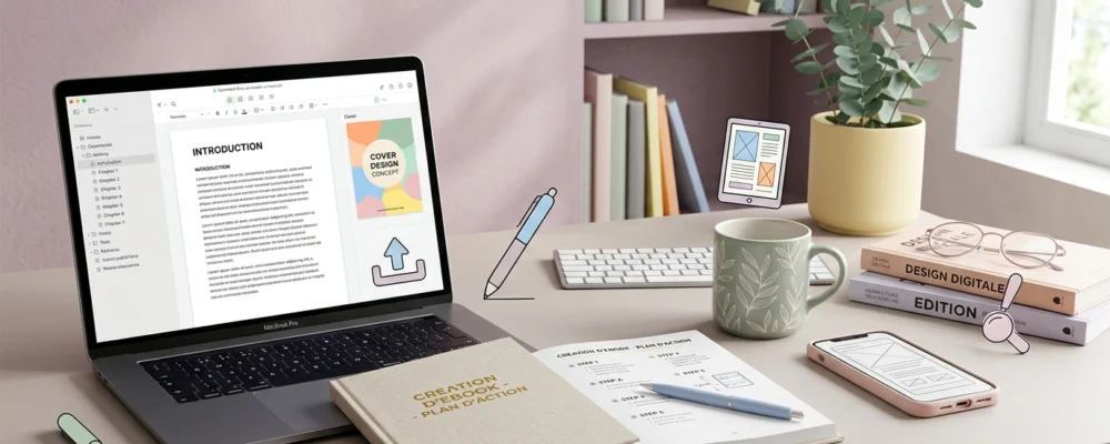 Illustration de Comment faire un ebook : les 5 étapes clés pour créer un ebook