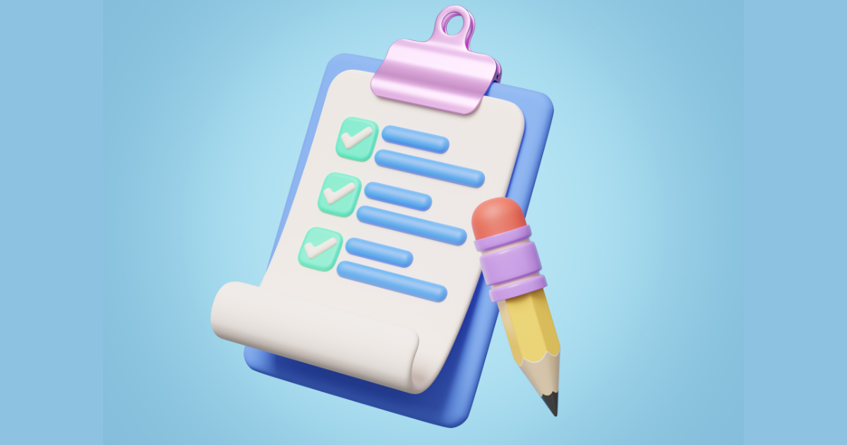 Carnet ouvert avec une liste d’éléments, illustrant la création d’une checklist simple pour maman aidante